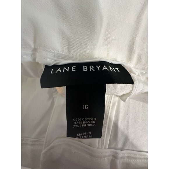 Lane Bryant The Four Season Mid Rise Capri White Pants Size 16 - Picture 6 of 10
